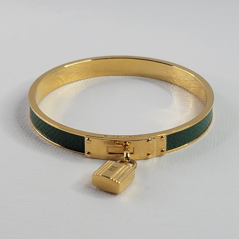 Hermes Gold and Green Bracelet